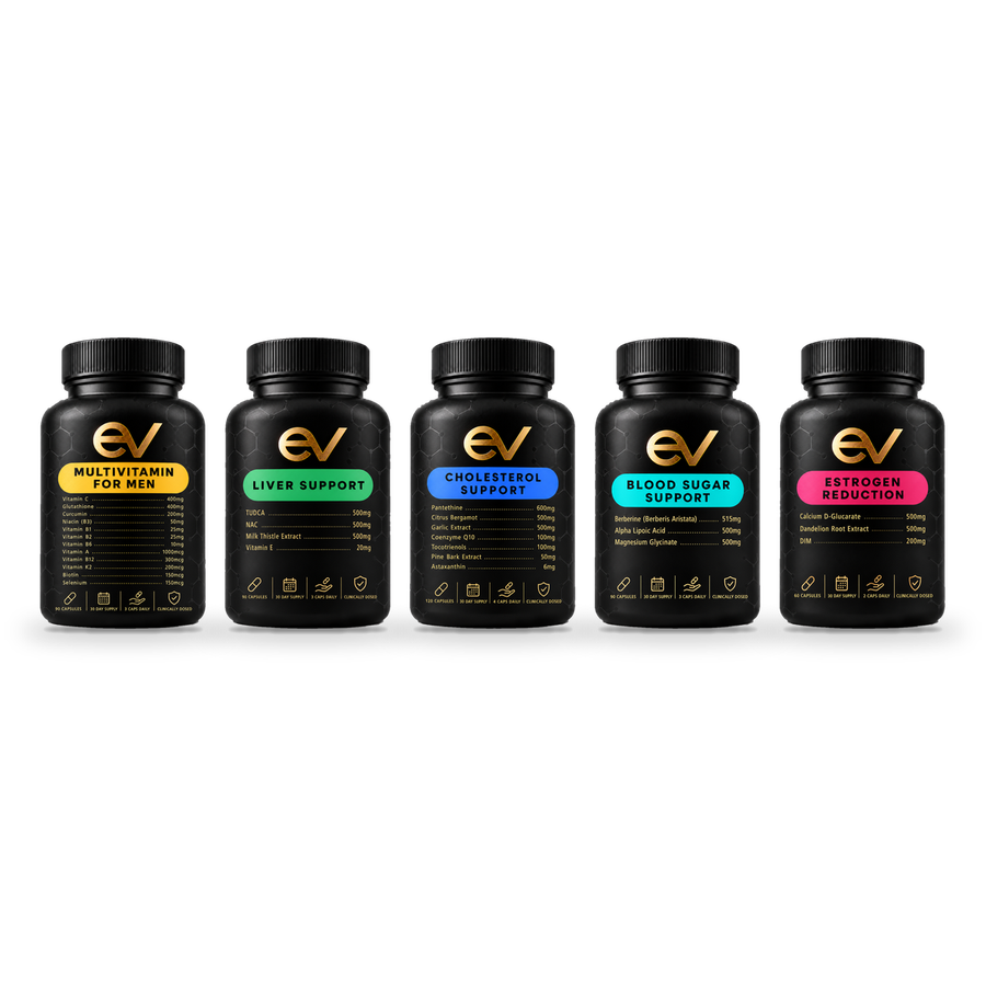 Evra Vital Enhanced Support Stack bundle, 5 formulas